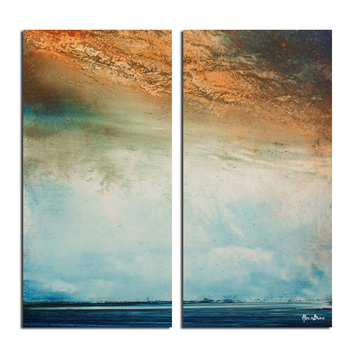 2 Piece Wrapped Canvas Print Set