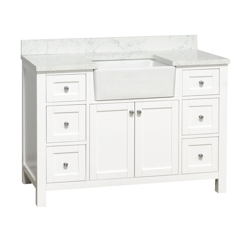 Yorkshire 48" W Single Bathroom Vanity, White