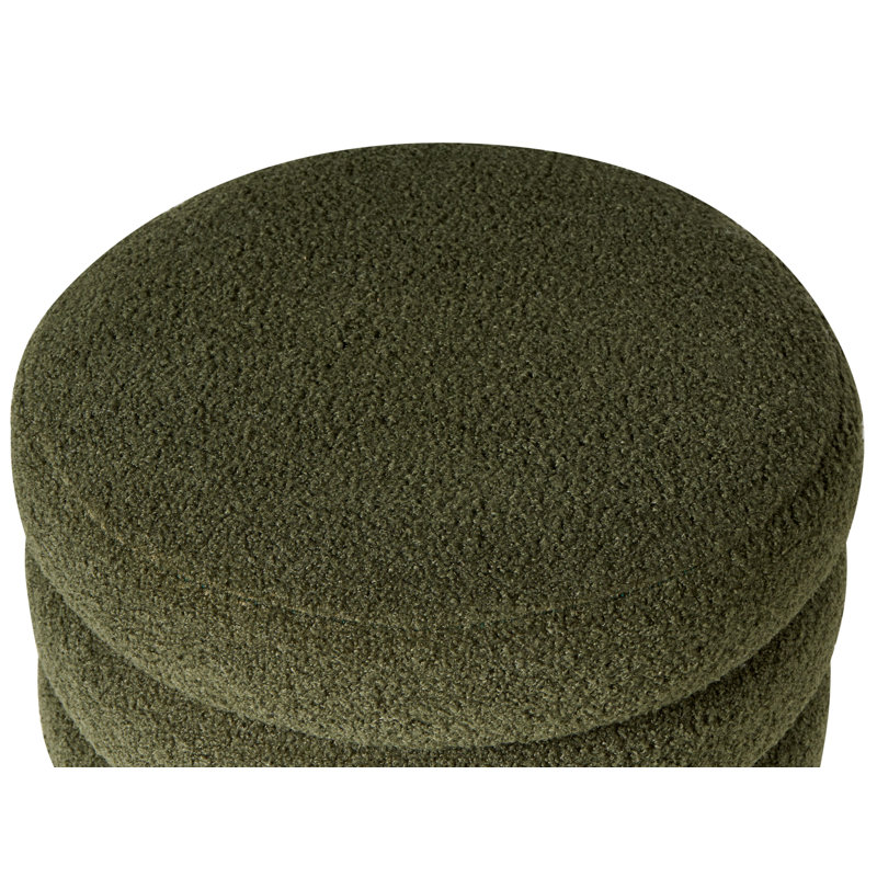 42cm Wide Round Solid Colour Pouffe Ottoman
