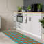 Tapis à carreaux bleu-53650330