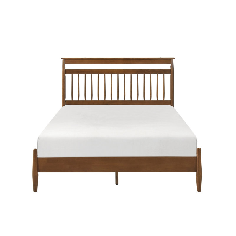Mobilier de chambre à coucher avec cadre en bois au fini bois de châtaignier transitionnel