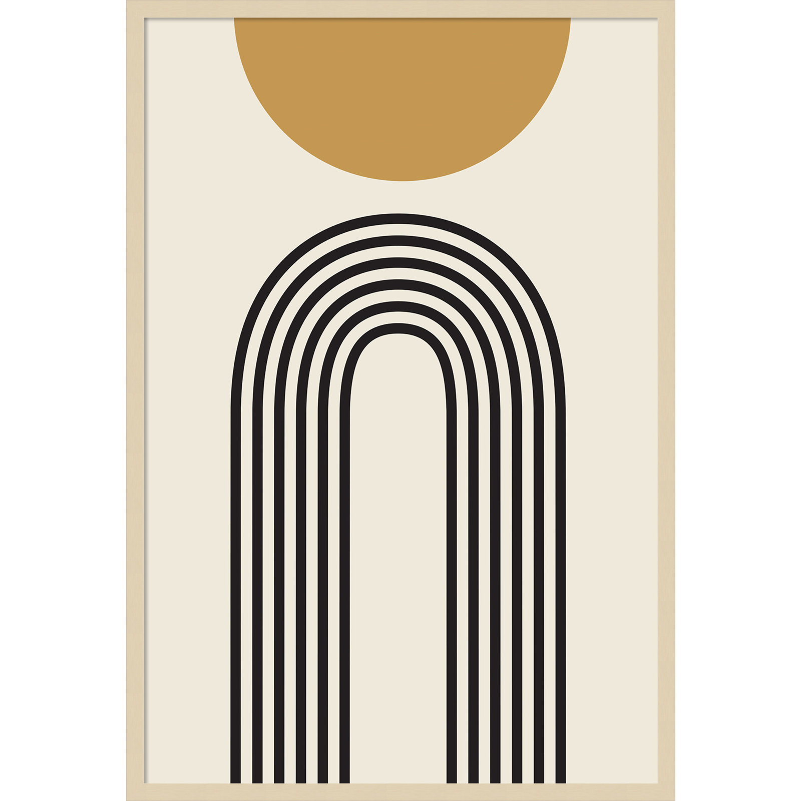 Retro Mountain Sunrise by The Creative Bunch Studio, Brown, 41.25" H x 28.25" W x 0.88" D