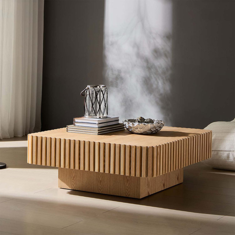 Table basse polyvalente et moderne en bois pour les espaces de vie, rehaussant le style et la fonctionnalité, Frêne naturel