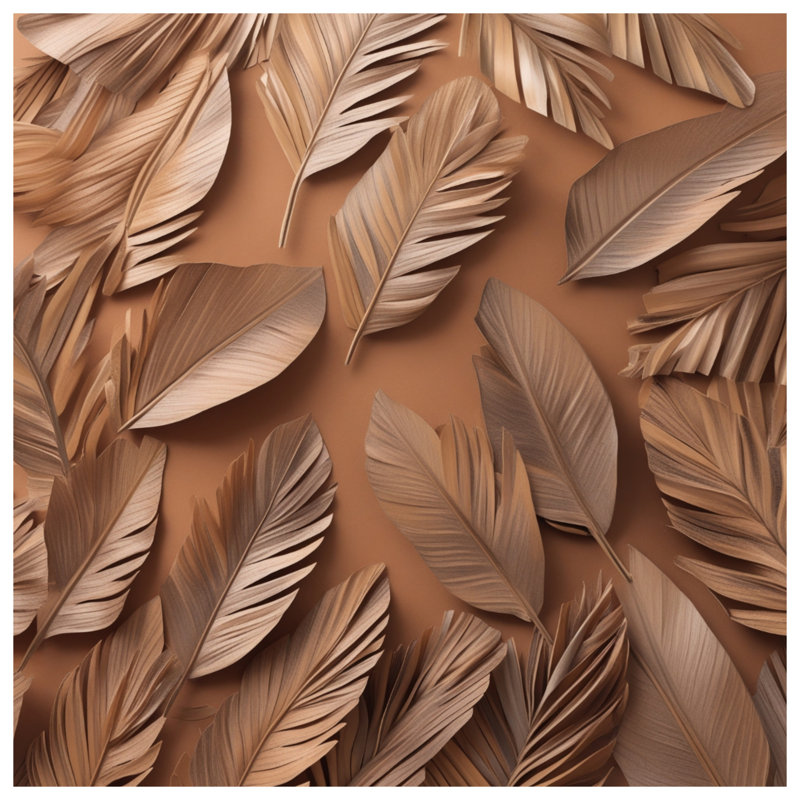 Brown Palm Leaves Comforter, King