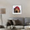 American Dog in Hat, reproduction encadrée sous verre, conception de Wani Pasion