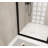1 3/8" Adjustment,Universal Pivot Shower Door, Open Outside, With 1/4" Tempered Glass-114613374