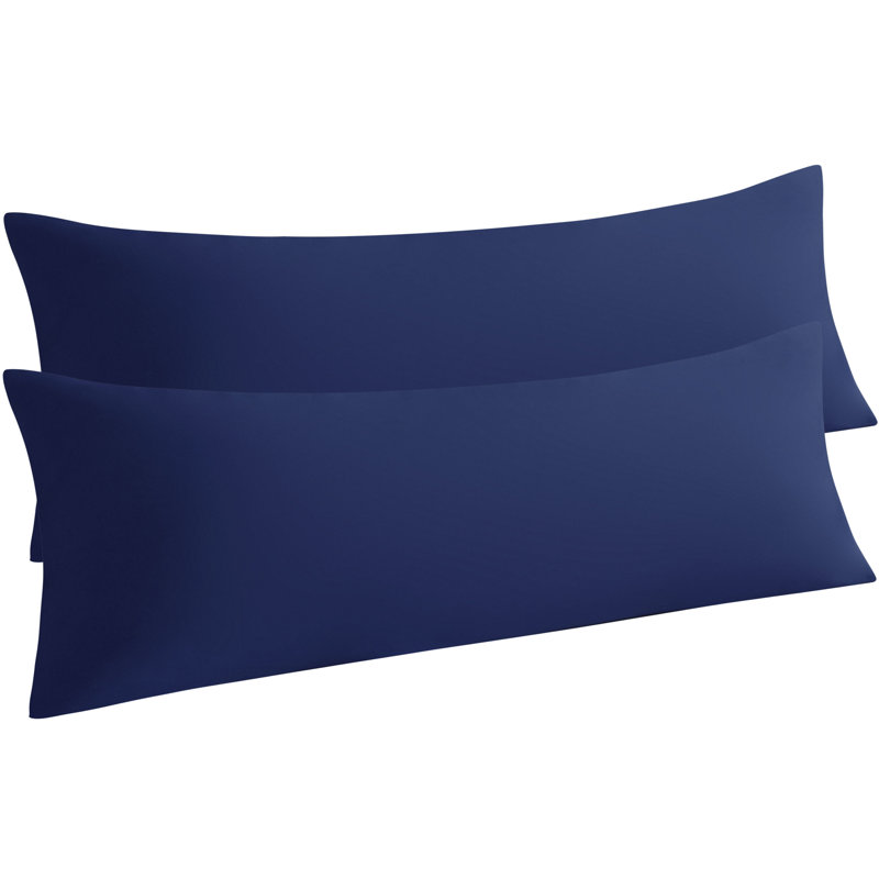 2PC Hypoallergenic Microfiber body pillowcase, Navy Blue