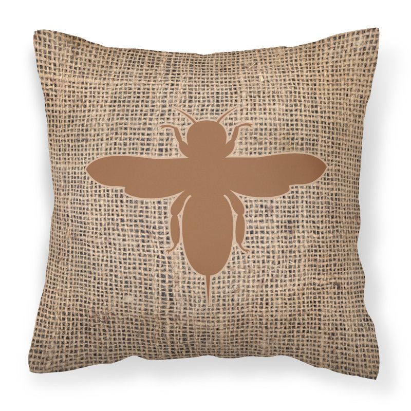 Coussin intérieur / extérieur Bee Bee, H 18 po x l 18 po x P 5,5 po, Brun