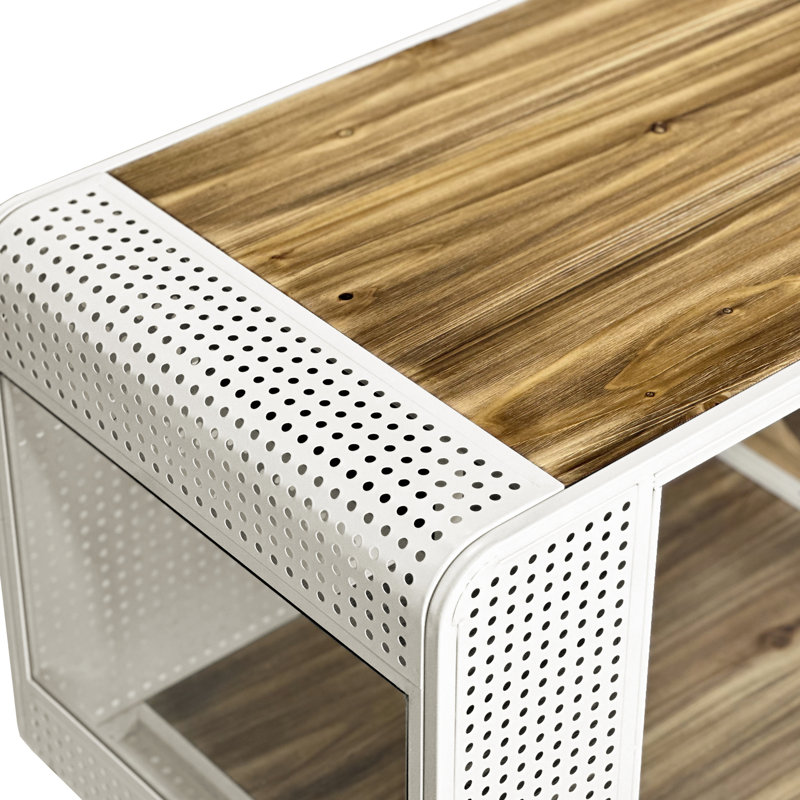 Habitation spacieuse pour chat blanc avec construction stable - bois de sapin artisanal et fer, verre trempé de style moderne avec cadre en fer fonctionnel