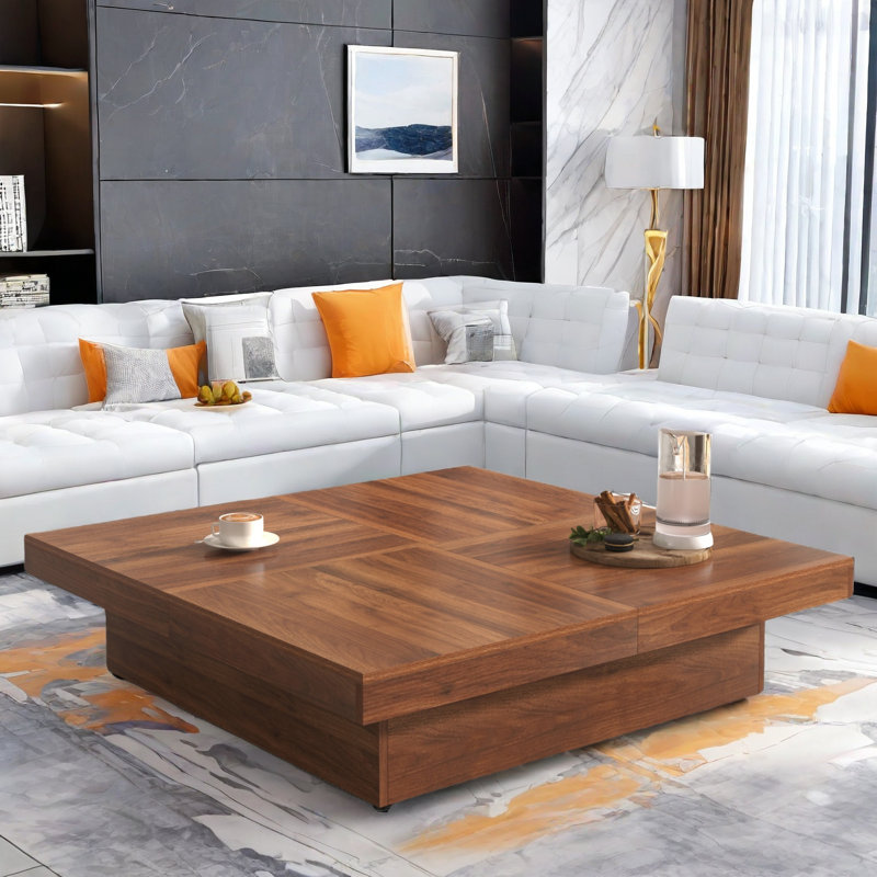 Honey Fluted Hexagon Coffee Table - Wayfair Canada