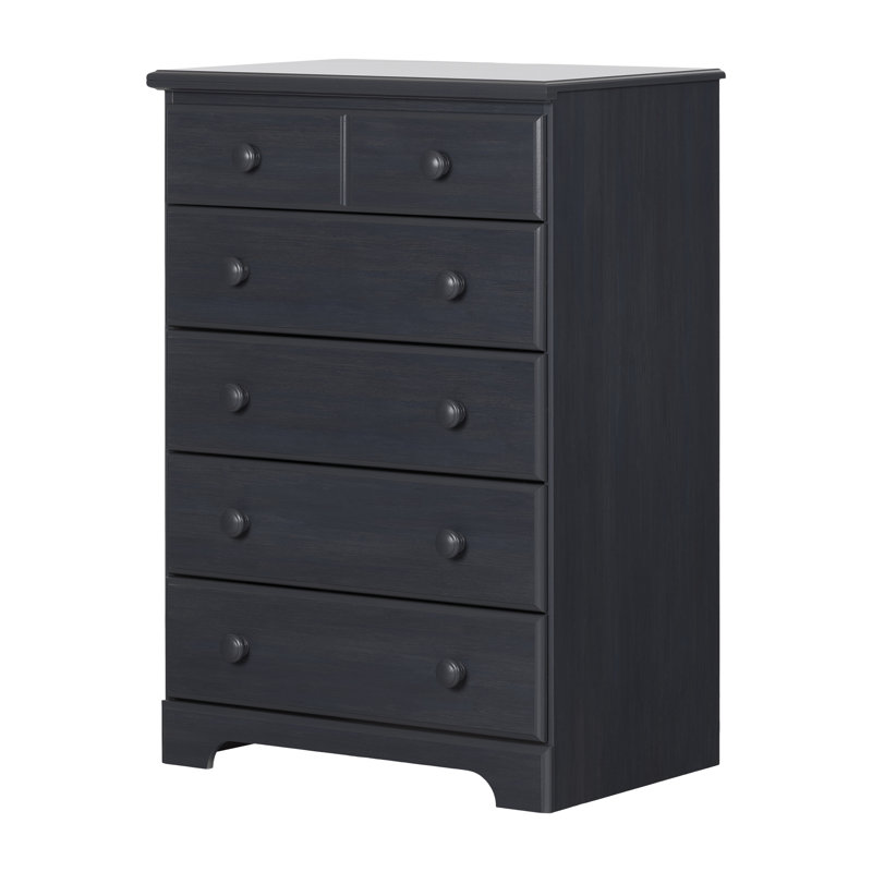 Commode à cinq tiroirs Saige, Bleuet