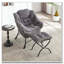 Chaise paresseuse en tissu avec repose-pieds Flannelette-662145490