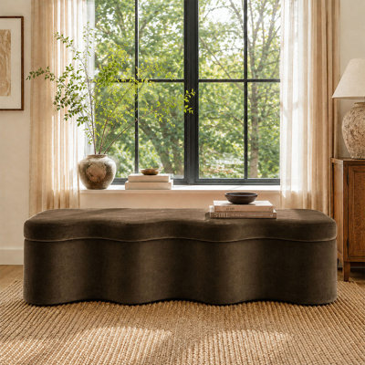 60" Modern Upholstered Storage Bench With Lift-Top Lid