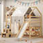 Cadre de lit mezzanine en bois avec tente-280578929-280578892