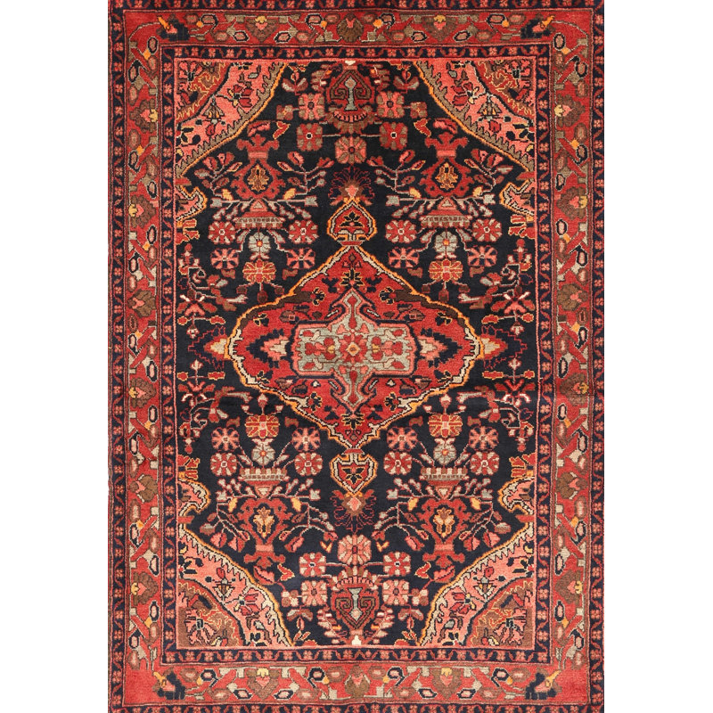 Tapis rouge en laine touffeté à la main Attiya