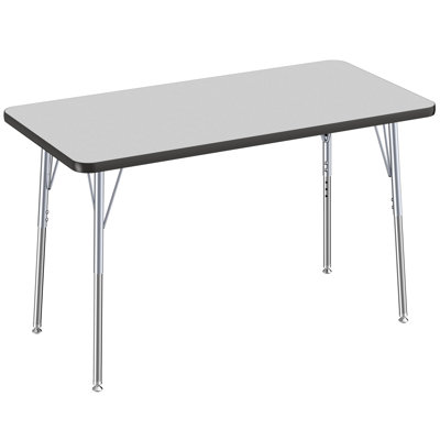Rectangle Contour Activity Table with Adjustable Legs