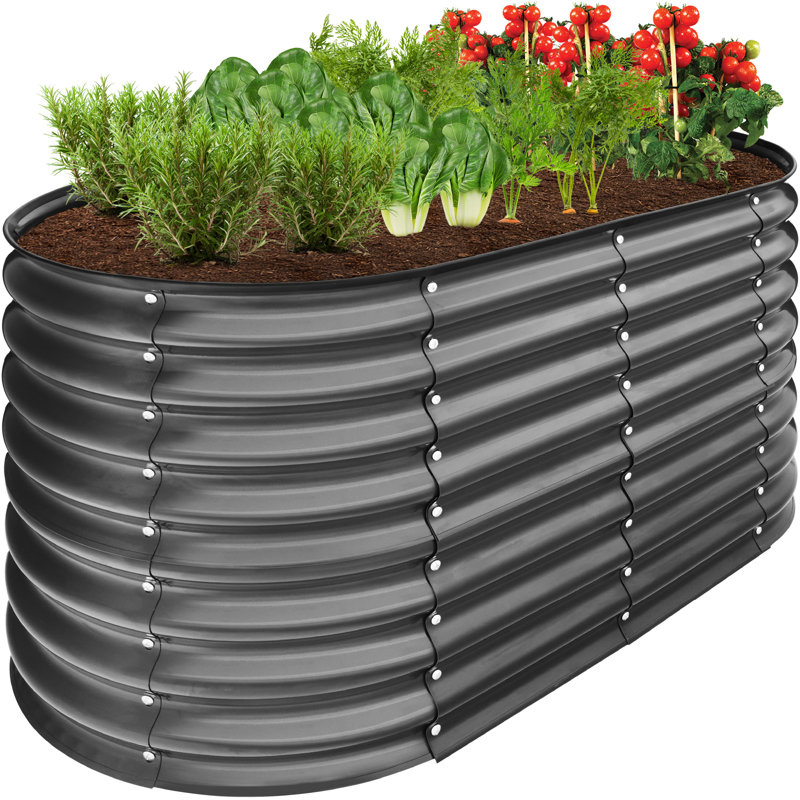 Lit de jardin surélevé 2 pi x 2 pi Riona, Gris