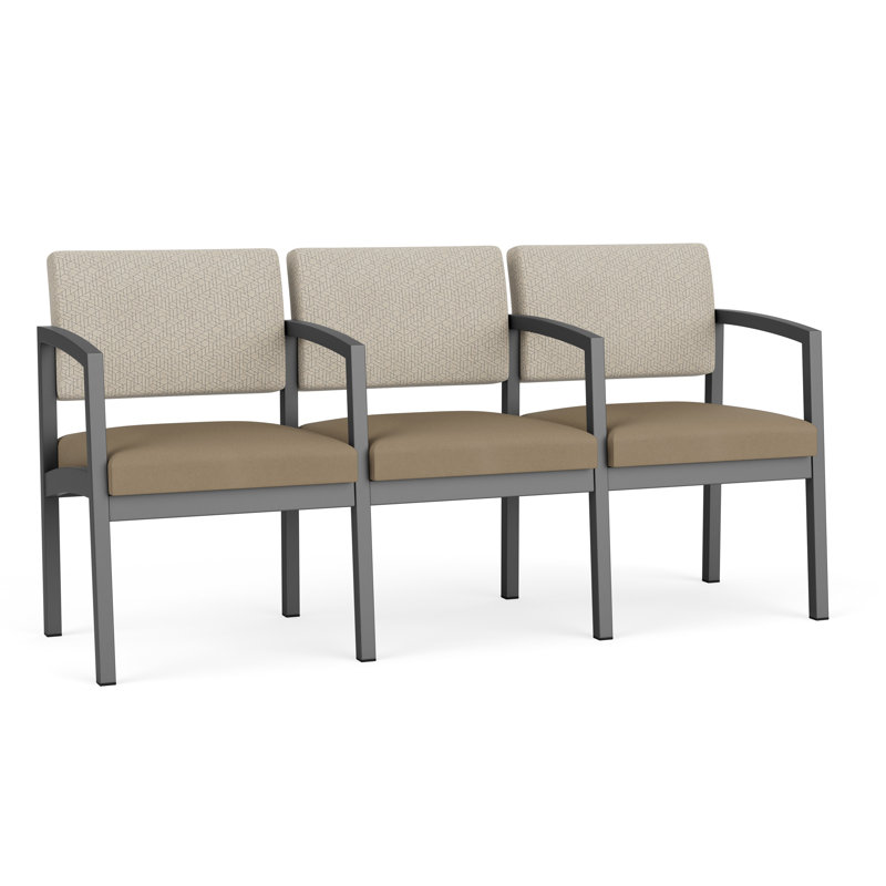 Structure en métal 3 places Lenox, Gris anthracite, Chambray Limestone/Patriot Plus Taupe