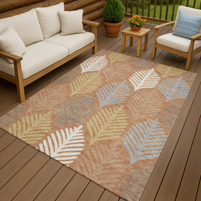 Tapis floral intérieur / extérieur lavable à la machine Chantille ACN2515
