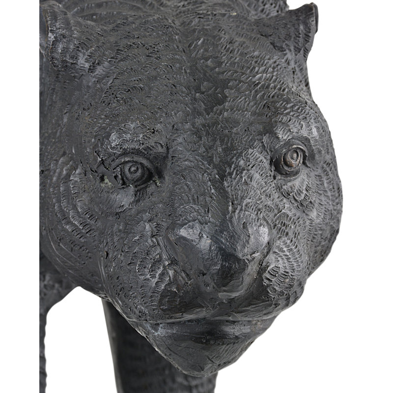 Panthère noire debout bronze