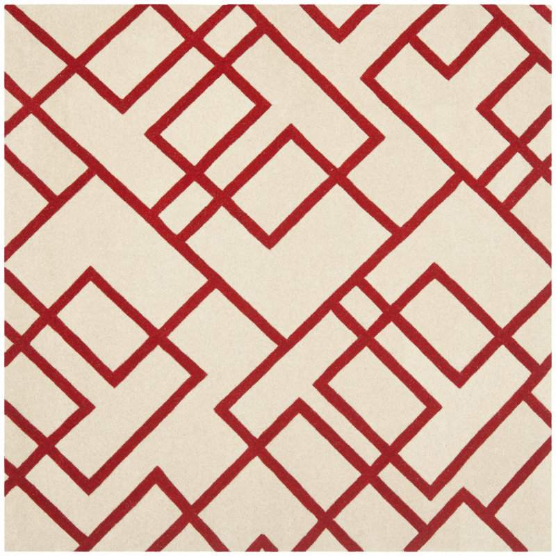 Soho Hand Tufted Wool Geometric Rug, Rectangle 5' x 8'