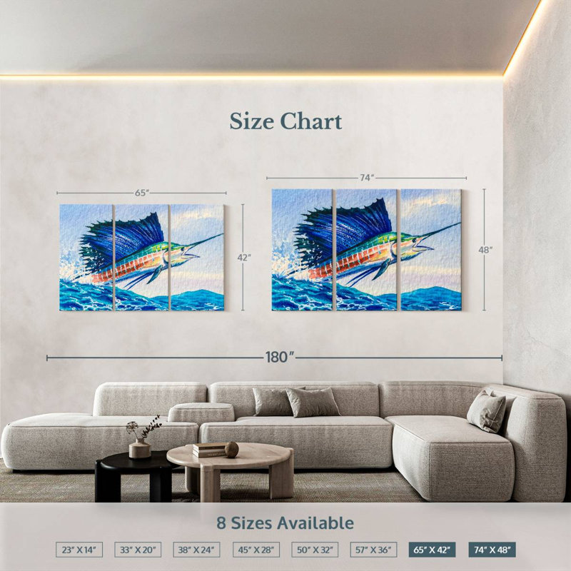 Brampt Sailfish, 48" H x 74" W