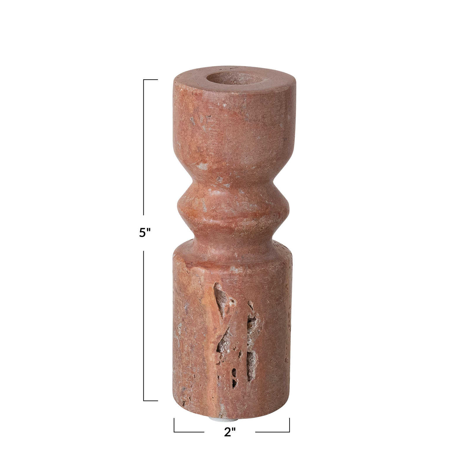 Travertine Taper Candle Holder