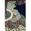 Tapis bleu marine en laine touffeté à la main Heliana-23026047