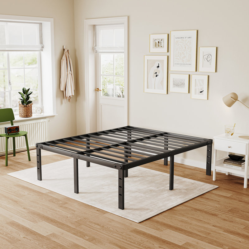 Truette 20'' Full Size Steel Bed Frame Heavy-Duty Noiseless, No Boxspring Needed, Enough Storage Space, Full