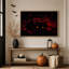 Art noir sur toile, "Chat noir avec des yeux orange brillants"-2064517583