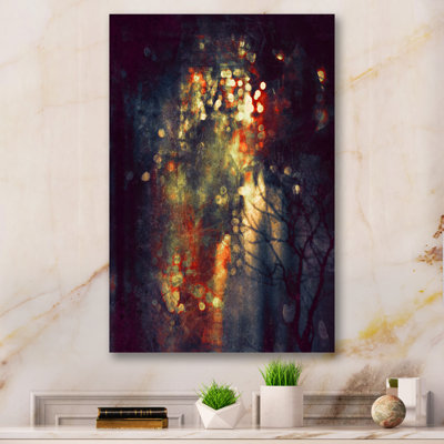 «Grunge Yellowbokeh», reproduction d'art sur toile