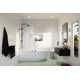 Venus 34 in. x 66.75 in. Frameless Arched Single Fixed Bath Panel