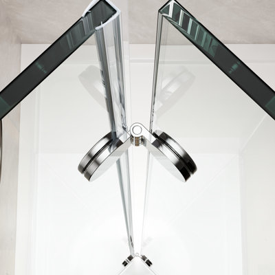30 In.w X 72 In.h Shower Door - Finish Tempered Glass Waterproof Optimized 30x72 Panel Space Saving Bathroom