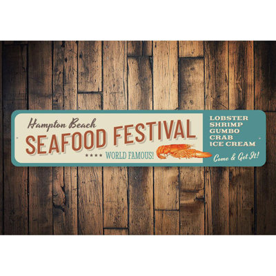 Seafood Festival Aluminum Sign
