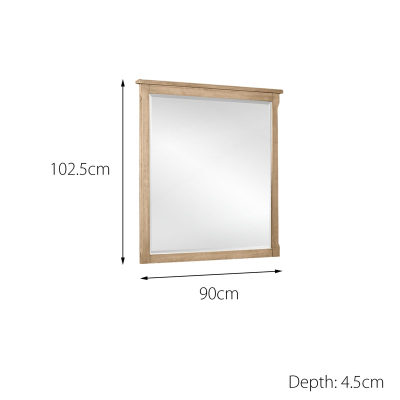 Skylar Dresser Mirror in Weathered Oak