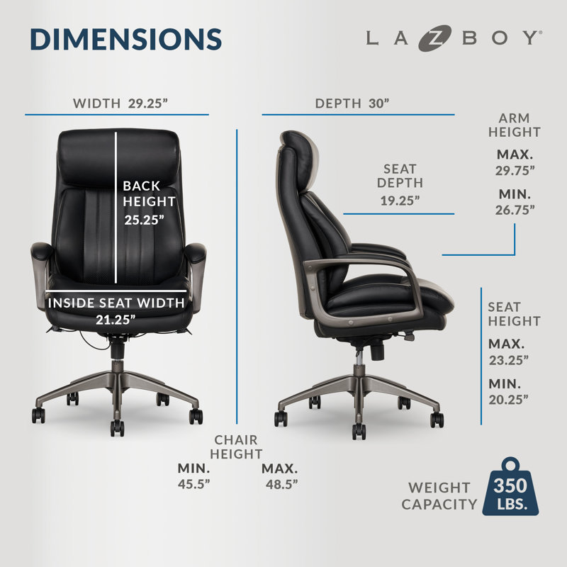 Black Vegan Leather High Back Executive Swivel Chair