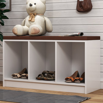 Cotton Upholstered Storage Bench
