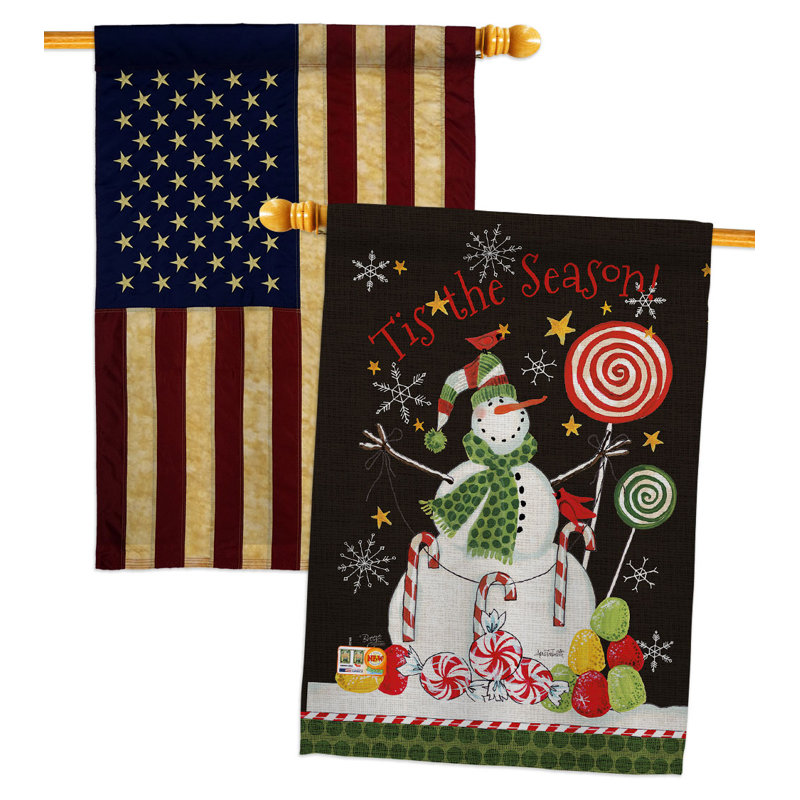 Drapeau de maison à 2 côtés en polyester / mélange de polyester 40 x 28 po