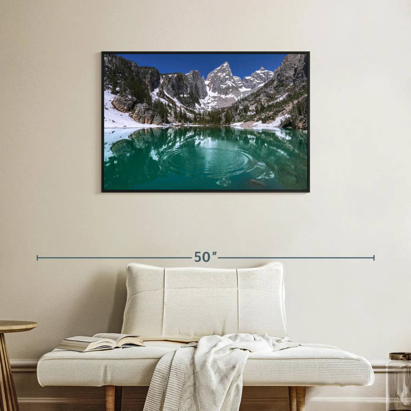 Delta Lake Grand Teton, Cadre flottant noir, 37 po x 25 po