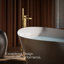 Parallel Floor-Mount Bath Filler Trim With Handshower-1202352114
