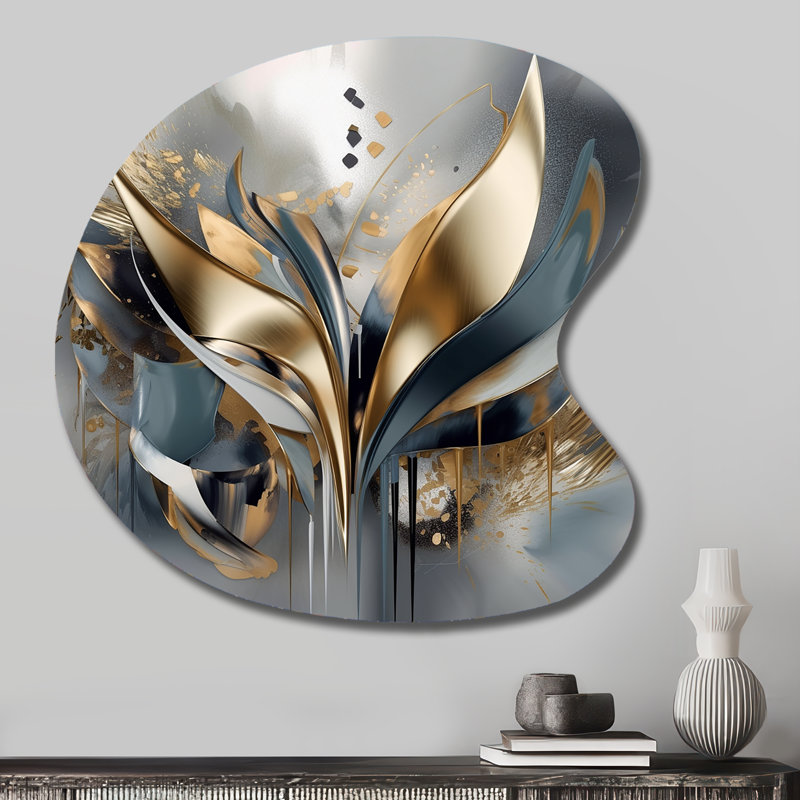 Diététique - Reproduction en métal de forme irrégulière, art mural asymétrique moderne, H 27 po x l 27 po