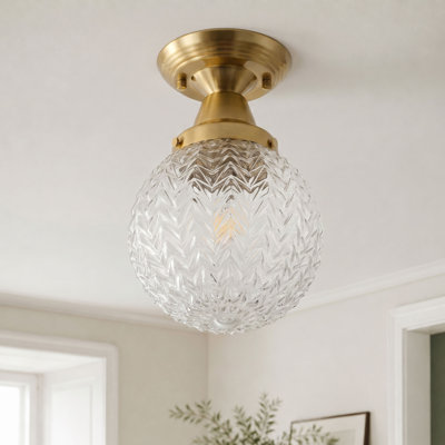 1-Lampadaire circulaire en cuivre pour intérieur, style ferme ou école