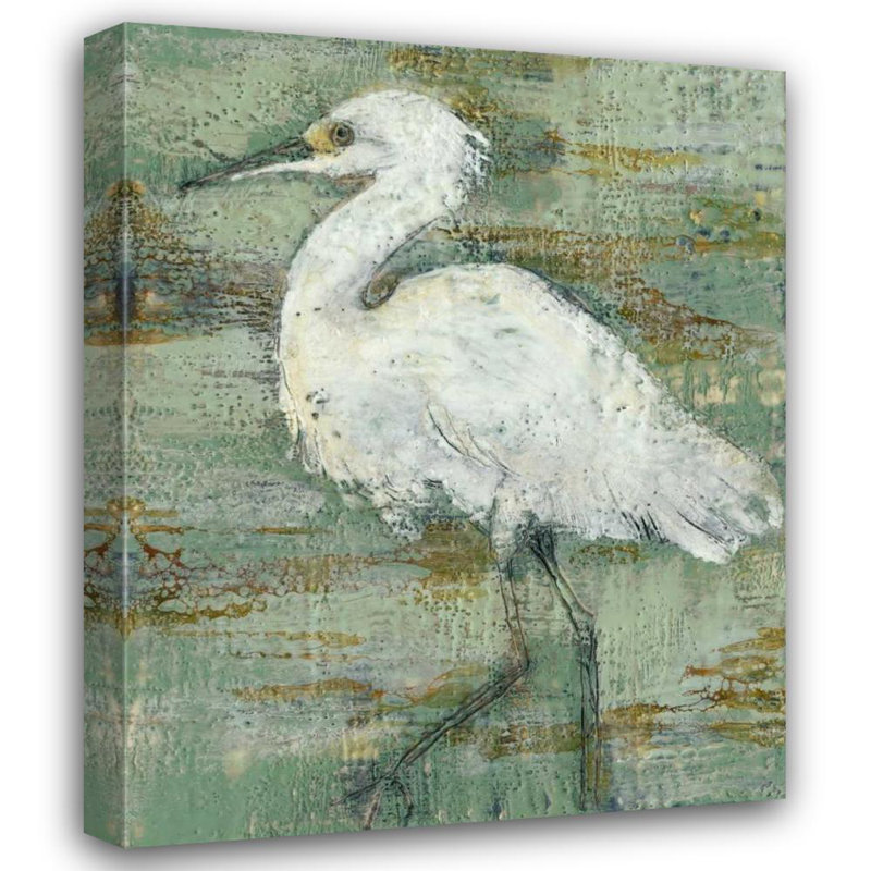 Art sur toile tendue par Rosecliff Heights Goldberger, Jennifer, textured Heron I 153554Z, H 24 po x l 20 po
