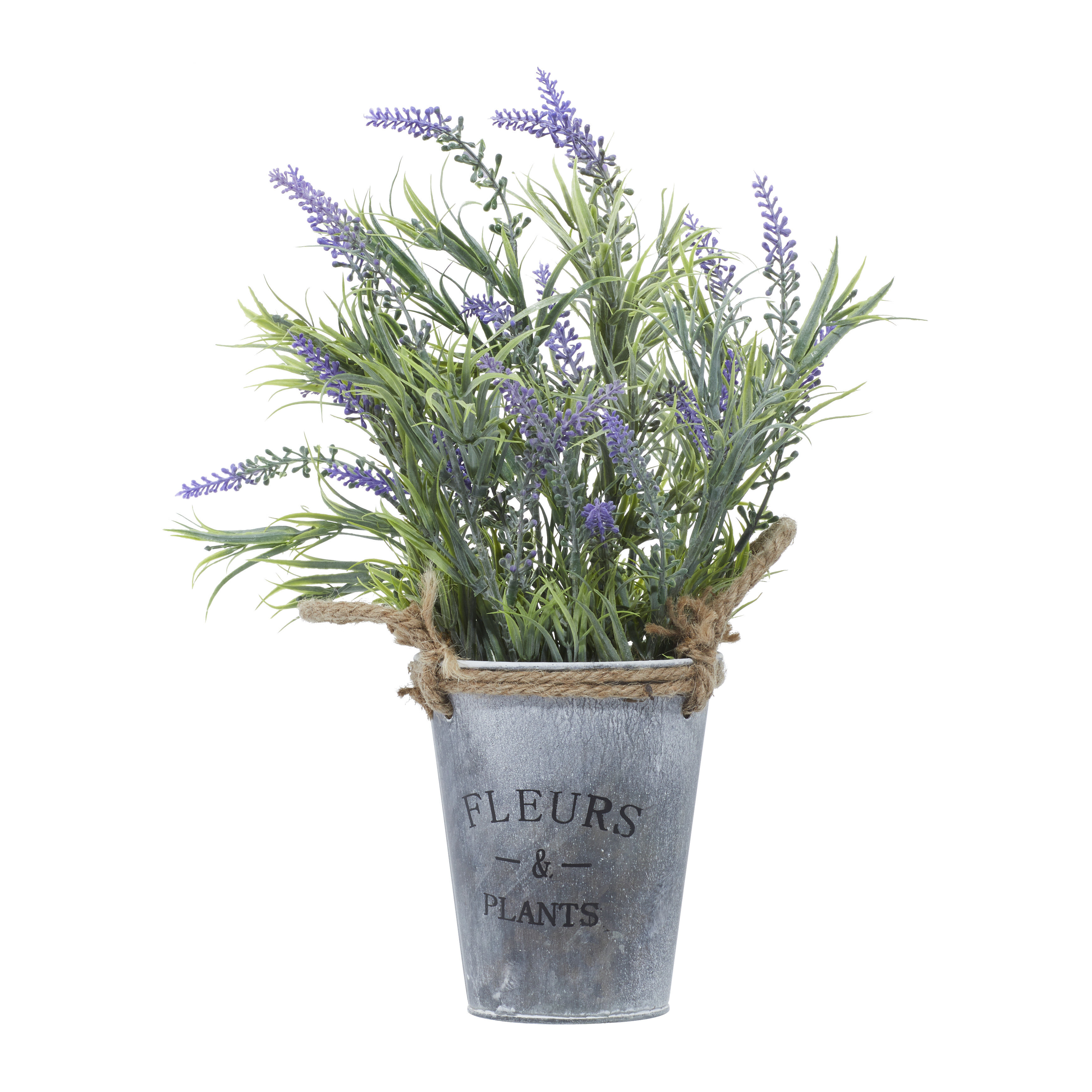 Andover Mills™ 14.45'' Faux English Lavender Plant in Metal Pot ...