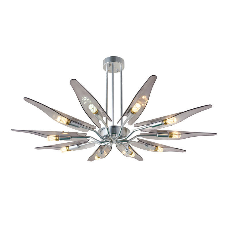 Lustre sphérique spoutnik 10 lumières Gulzhazira, Gris