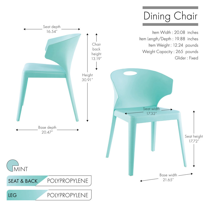 Chaise d'appoint Becquets, Menthe