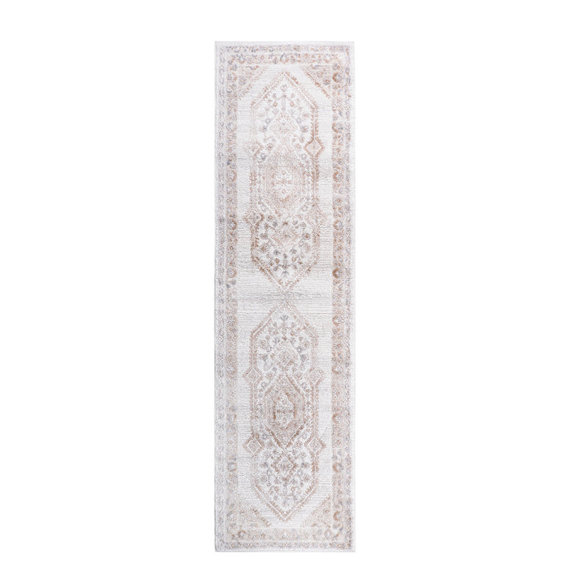 Loom & 2x8 Cream// Area Rug - Non-shedding, Stain- For Dining Room, Bedroom, Living Office Non-shedding Stain Dining, Entryway, Nursery
