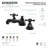 Kingston Brass Water Onyx Two-Handle 3-Hole Deck Mount Widespread Bathroom Faucet with Brass Pop-Up Drain-11271924