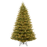 7.5' Green Fir Artificial Christmas Tree with 1000 Clear Lights