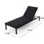 Chaise longue au bord de la piscine gris foncé - Aluminium, coussins 100% pour une utilisation confortable avec 2 chaises de patio